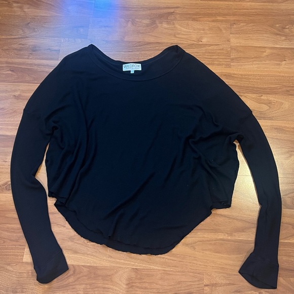 Wildfox Perry Waffle Oversized Tee - Size Large - EUC - Picture 3 of 5